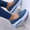 أحذية غير رسمية مسطحة للنساء 2024 الصيف Slidge Solid Sneakers أزياء الدانتيل منصة المتسكعون انزلاق مريح على الأحذية