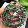 Decorative Figurines Unit One Piece 925 Silver Buckle With Natural Ruby Zoisite Crystal Healing Faceted Bead Bracelet Special Jewelry Gift