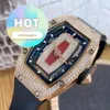 Designer polso orologio RM Owatch da polso RM07-01 RM0701 RED SKY SKY STEA RED Gold Diamond Business Casual