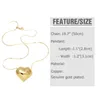 Pendant Necklaces FLOLA Polished Large Heart For Women Gold Plated Box Chain Ball Fashion Jewelry Gifts Nkeb884