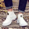Casual Shoes Men Ankle Boots Vulcanized High Top Leather Sports Walking Anti Slip Trendy Zapatillas Hombre