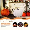 Citrouilles décoratives en mousse blanche, fleurs décoratives, artisanat artificiel, bricolage, Halloween, Thanksgiving, décorations de fête de récolte d'automne