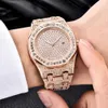 Ladies Montre Homme Hip Hop Gold Splated luksus cz diamond men ogląda mrożony kwarcowy zegarek dla mężczyzn