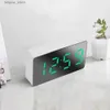 Desk Table Clocks Mirror Alarm Clock Home Furnishings Electronic Watch Desk Digital Bedroom Decoration Table And Accessory Smart Hour Led L240323
