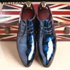 Bureau hommes robes chaussures motif floral hommes chaussures formelles en cuir de luxe de luxe