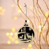Christmas Decorations Tree Pendant Wooden Hollow El Shopping Mall Window Door Hanging Drop Ornaments Festive Party Supplies