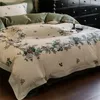 Conjuntos de ropa de cama Estilo pastoral americano vintage 1000TC Algodón egipcio Conjunto de impresión digital Flores Funda nórdica Sábana Fundas de almohada