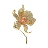 Broches de strass broche elegante flor para mulheres deslumbrantes alfinetes de lapela presentes de aniversário mãe esposa