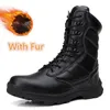 Fitnessschoenen Heren Militaire Tactische Laarzen Mannelijke Zwarte Sneakers Outdoor Warme Winter Sneeuw Hoge Top Waterdicht