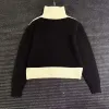 24SS Women Jacket Designer Sweater Womens Autumn Fashion Short Knitwear Simple Knit Jackets Lose Casual dragklapp Applique Cardigan Sweaters