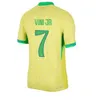 새로운 2024 2025 브라질 홈 어웨이 축구 저지 Neymar Jr Brasil Casemiro 국가 대표팀 G.Jesus P.Coutinho 남성 축구 셔츠 유니폼 L.Paqueta T.Silva Pele Vini Jr