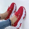 Zapatos informales para Mujer, Zapatillas De deporte con cordones para primavera y otoño, Tacón De Cuña, plataforma vulcanizada a la moda, 2024