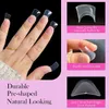 500 STUKS Eend Nagel Tips Brede Clear Valse Nagel Tips Acryl Nep Nagels Eend Voeten Nagels Met 10 Maten manicure 240318