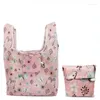 Shopping Bags Tote Bag Animal Flower Print Women Foldable Recycle Grocery Storage Fashion Female Supermarket Shopper