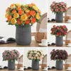 Flores decorativas resistentes a UV Decoração floral artificial Ramo de peônias realistas com haste 7 cabeça falsa para casa