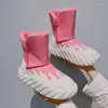 Сапоги, зимние женские туфли из флиса, толстые, теплые, хлопчатобумажные, водонепроницаемые, до середины икры, модные, подходящего цвета, для снега, размеры 35–40