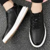 Shoes 2022 Mens Casual Shoes Genuine Leather Laceup Classic Sports White Sneakers Fashion Casual Man Basic Allmatch Comfy Men Shoes