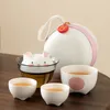 Conjuntos de chá adorável chinês viagem conjunto de chá cerâmica esmalte bule teacup gaiwan porcelana teaset chaleiras