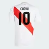 2024 페루 축구 유니폼 Farfan 24 25 Home Away Copa Guerrero Football Shirts Seleccion Peruana Cueava Cartagena 남자 키트 유니폼