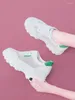 Sıradan Ayakkabılar İlkbahar ve Yaz Yuvarlak Toe Kalın Alt Alt Alt Alt Alt Artan Renk Eşleşen Kadınlar Su Geçirmez Platform Ayakkabı
