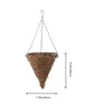 Vases Rattan Conical Flower Basket Hanging Weaving House Plants Container Decorations For Metal