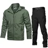 Mens Jackets Waterproof Military Hooded Jacket Windbreaker Outdoor Camping Sports Elastic Coat Male Suits Thin Overcoat 240312