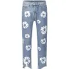 Denim Teers Jeans denim teaes Baggy Designer Cotton Wreath Jean Light Wash Men Hip Hop Denim Teers Pants Fashion Flower Printed Flower Jeans 205