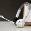 ヘッドフォン/ヘッドセットヘッドセットホワイト快適な純粋なサウンド品質高度感度ライブブロードキャスト有線ヘッドフォン3.5mm