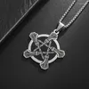 Pendant Necklaces Stainless Steel Broom Five-Pointed Star Necklace Retro Fashion Men's And Women's Jewelry Gifts