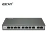 Switch POE 10 portas (8 portas POE + 2 portas Uplink) Câmeras IP POE e sistema de CFTV de energia AP sem fio NVR Adaptador de fonte de alimentação POE