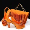 Dress Shoes Doershow Arrival African Wedding And Bag Set Coffee Italian With Matching Bags Nigerian Lady Party! HTY1-7