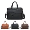 Briefcases Men Briefcase Bag For Shoulder Business PU Leather Messenger Man A4 Office Handbag Laptop Male Tote