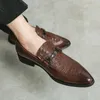 Sapatos Casuais De Couro De Crocodilo De Primavera 52