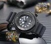 Popularne męskie eleganckie zegarki modowe Auto Data Automatyczny ruch Zegar gumowy pasek kwarcowy kalendarz Lumowiste nocne światło wodoodporne sportowe zegarek sportowy Montre de Luxe