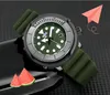 Top men big designer automatic no-mechanical movement watch waterproof luminous rubber stable running Night Glow Diving Timer quartz battery watch montre de luxe