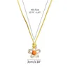 Pendentif Colliers B36D Petite fleur Collier Floral Corde Tissu Matériel Y2K Cou Bijoux Pour Quotidien