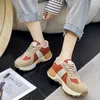 Casual Shoes Brand Designer Women 2024 Autumn Thick Sole Women's Chunky Sneakers Ful Dirty Fashion Reflective Girls Sport