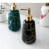 Flüssigseifenspender Nordic Home El Badezimmerzubehör Golden Marmor Muster Keramik Lotion Flasche Tablett Dekoration Zubehör
