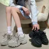 Casual schoenen Lente Dames Lolita Dikke zool Koreaanse versie Lange vader Ademend Effen kleur Veelzijdige sport