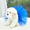 Vêtements pour chiens Tutu Robe Mode pour petit chiot moyen Teddy Schnauzer Vêtements Jupes Fournitures pour animaux de compagnie