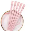 箸1ペアの家庭用キッチン中国語スタイル合金ピンクの桜の鍋鍋の鍋