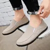 Casual Shoes Mens Canvas Slip On Fashion Sneakers Andningsbara män Tenis Masculino Leisure Walk Flats Male Teking Moccasins