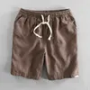 Shorts masculinos verão algodão linho praia shorts para homens venda casual colorido solto escovado corte shorts masculinos 6xl 5xl 4xl 24323