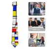 Bow Ties de Stijl Cube slips färgglad geometrisk daglig slitage hals män kvinnor coola mode slips tillbehör kvalitet grafisk krage