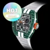 RM Racing Wrist Watch RM029 Herrserie RM029 Automatisk mekanisk kolfibermaterial Klocka Användt Watch Set
