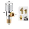 G12 Brass Angle Water Stop Bathroom Faucet Kitchen Sink Basin Triangle Pressure Regulator 240314