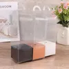 Gift Wrap 1Pc Transparent Rose Flower Box Plastic Cake Packaging Florist Wrapping Boxes DIY Wedding Valentine's Day