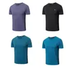 Sports loose short sleeved fitness breathable quick drying T-shirt top UA high-quality ice silk summer running training casual