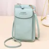 Shoulder Bags Women Wallet Mini Leather Straps Mobile Phone Big Card Holders Handbag Money Pockets Small