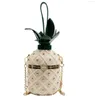 Personlighet Ananasformade kvinnors handväska Bolsa Women's Shoulder Messenger Bag Luxury Handbag Designer B008